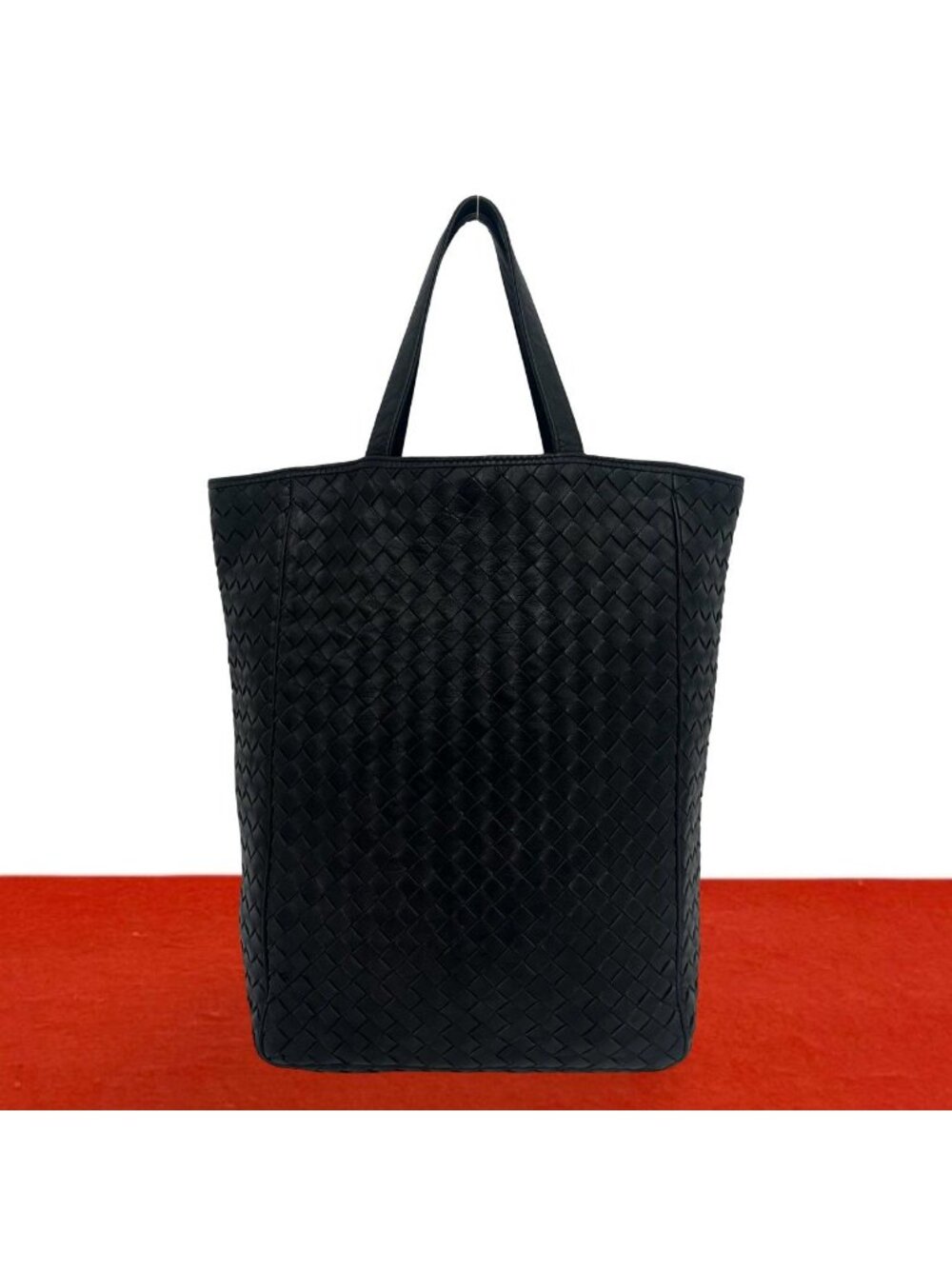 Bottega Veneta Intrecciato Leather Tote Bag Business Black